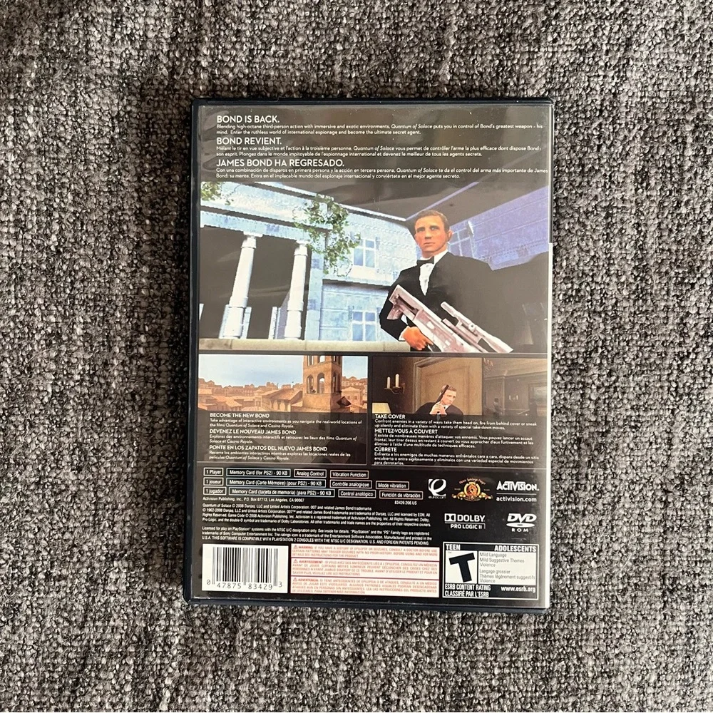 007 Quantum Of Solace Sony Playstation 2 PS2 Game‎ Complete - Picture 2 of 3